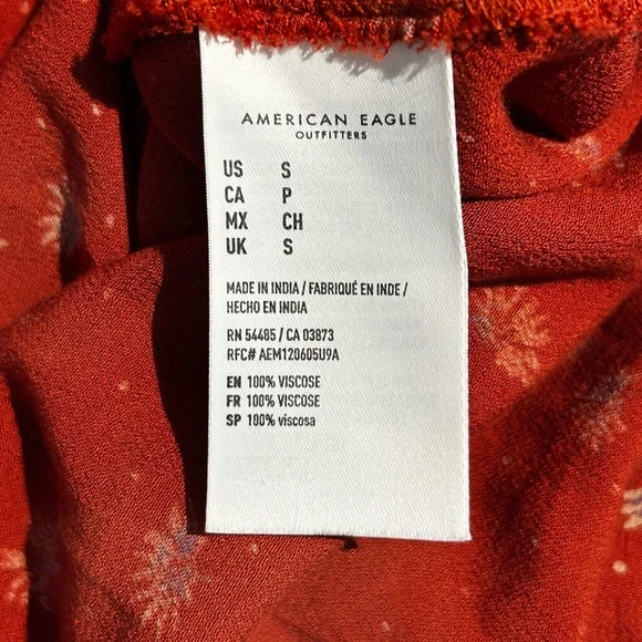 90s Y2K American Eagle Floral Button Down Dress Size S - Picture 6 of 7